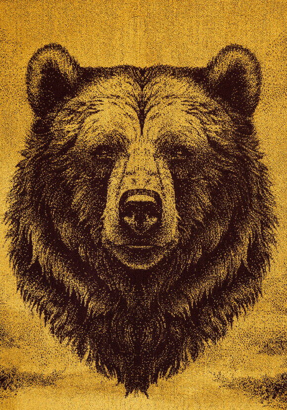 Простыня махровая Царь зверей шир.  580, рис. 3