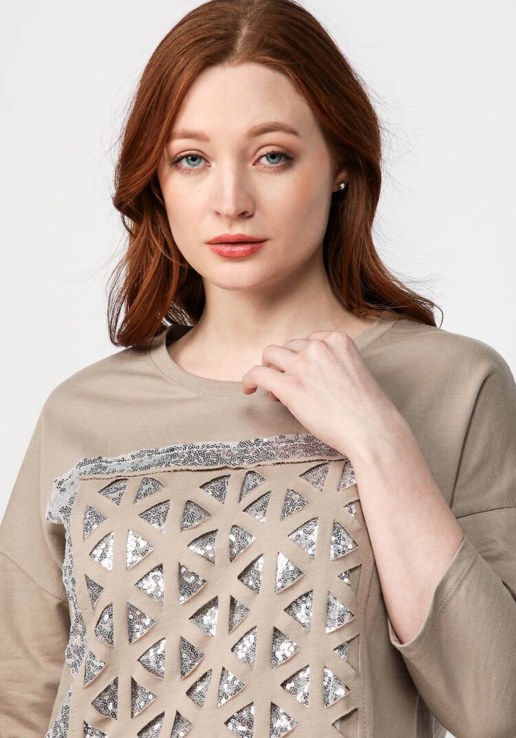 Джемпер Сверкающий принт шир.  750, рис. 5