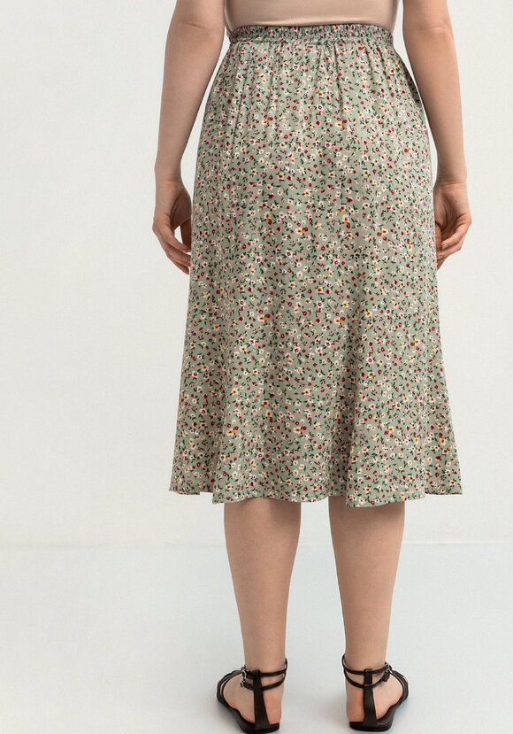 Юбка миди с цветочным принтом шир.  580, рис. 16