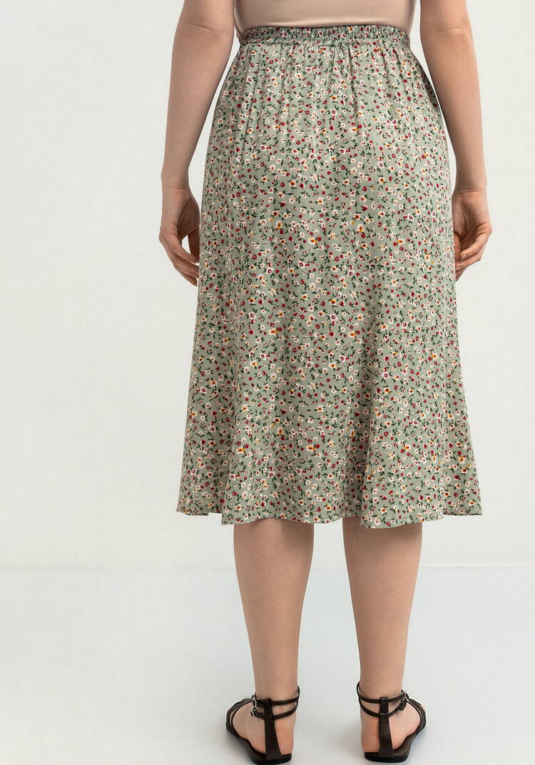 Юбка миди с цветочным принтом шир.  750, рис. 16