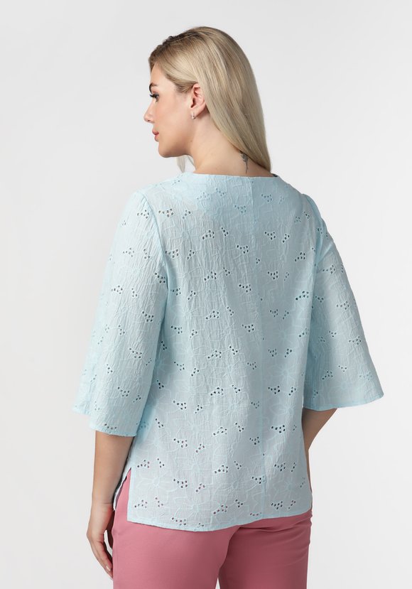 Блуза из ткани шитье шир.  580, рис. 17