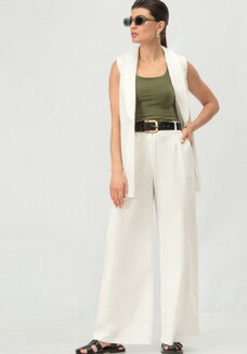 Брюки изо льна прямые