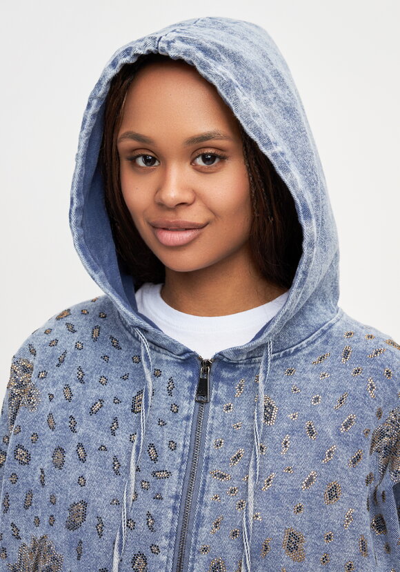 Джинсовая куртка Жемчужины росы шир.  580, рис. 5