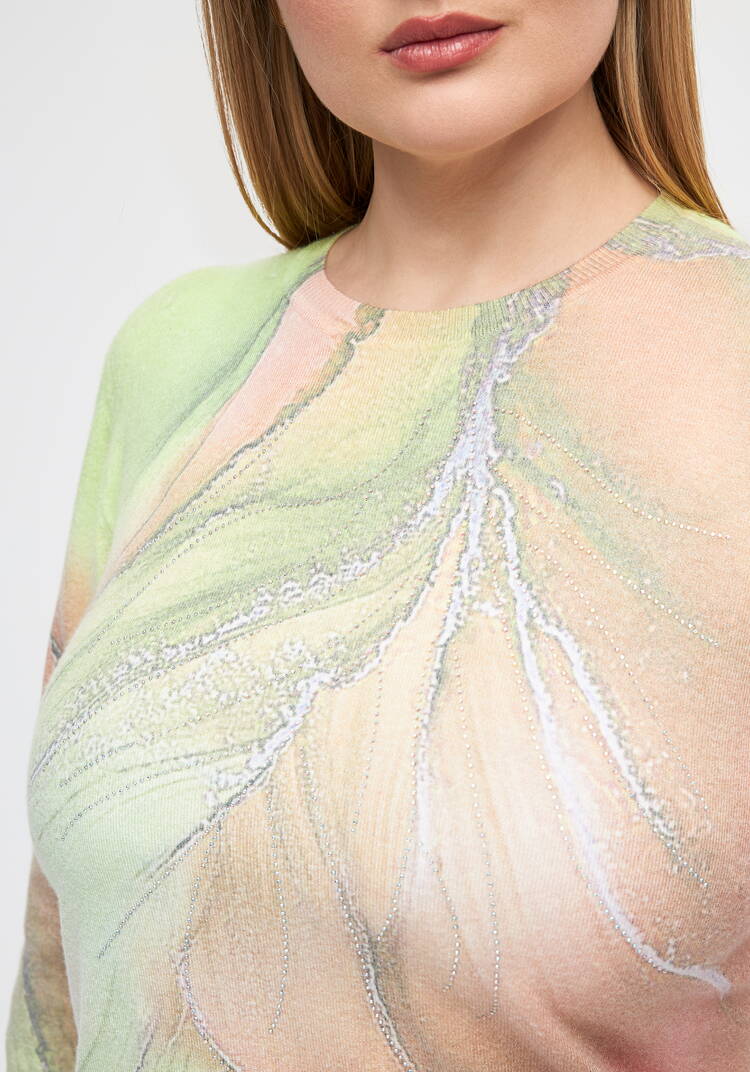 Блуза со стразами Венера шир.  750, рис. 6