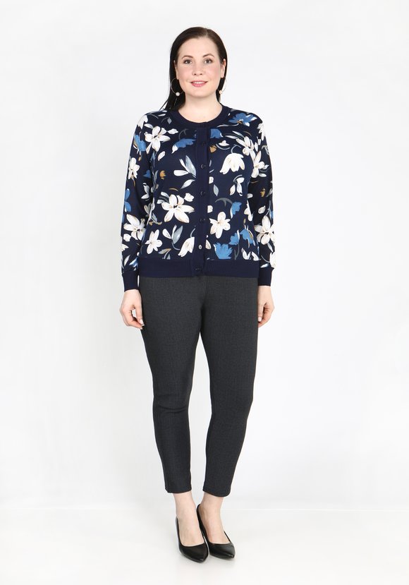 Кардиган Невероятное цветение шир.  580, рис. 11