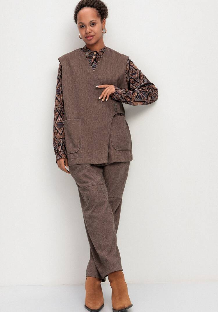 Жилет на запах свободного кроя шир.  750, рис. 11