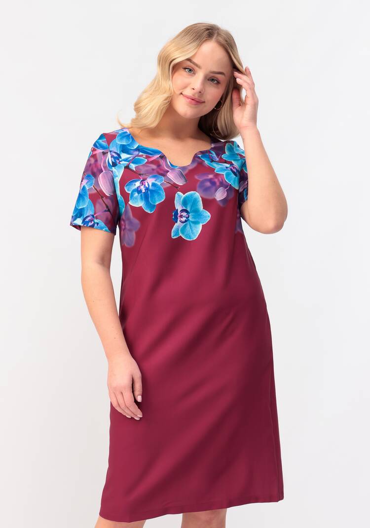 Платье полуприлегающего силуэта с  принтом шир.  750, рис. 11