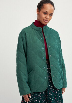 Жакет вельветовый с контрастным подкладом