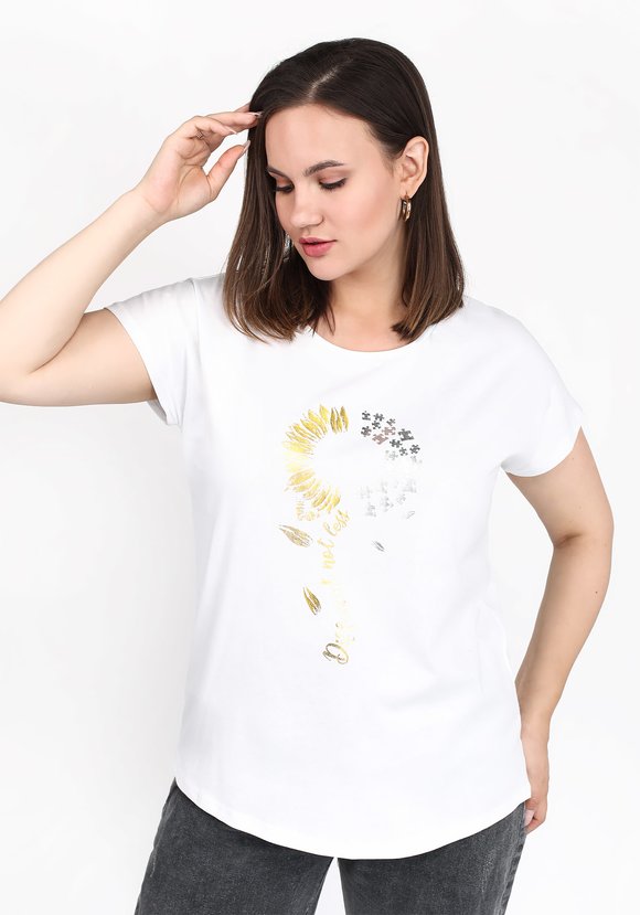 Футболка с принтом по груди шир.  580, рис. 1