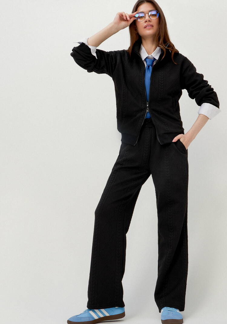 Костюм бомбер и брюки свободного кроя шир.  750, рис. 40