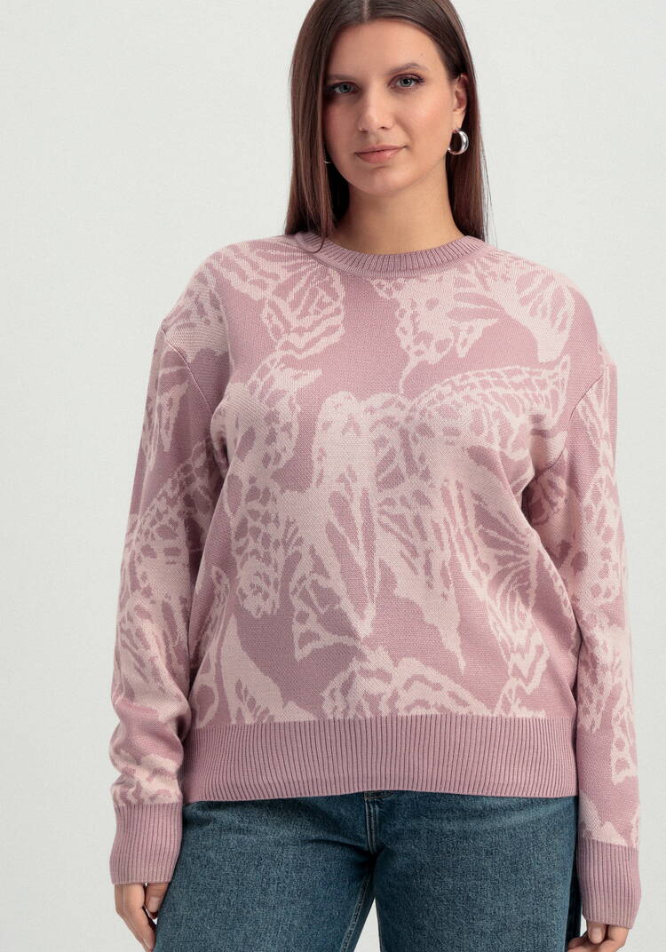 Джемпер с абстрактным цветочным принтом шир.  750, рис. 20