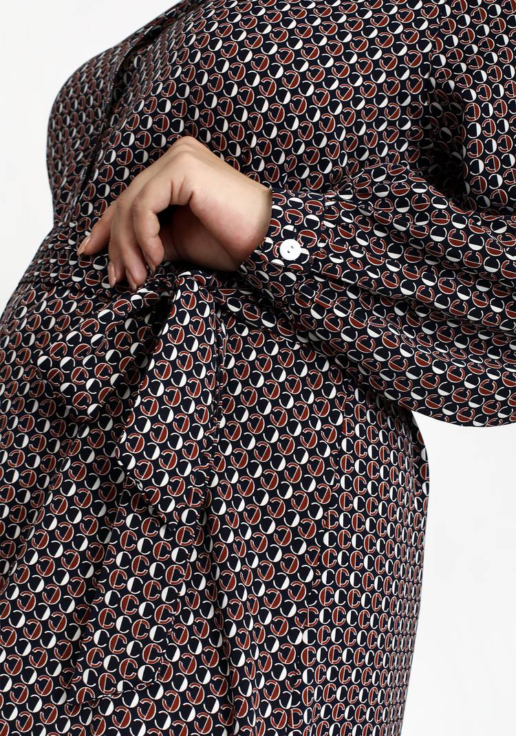 Платье А-силуэта на пуговицах с поясом шир.  750, рис. 4