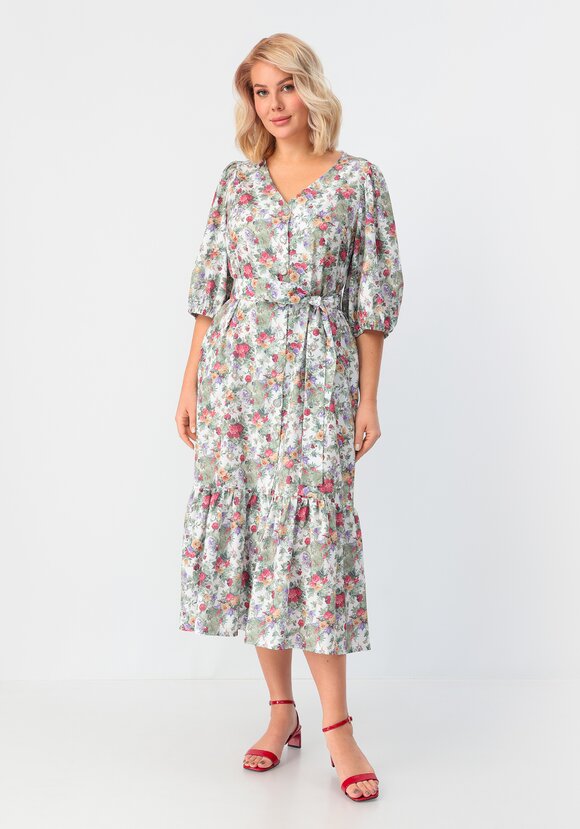 Платье с объемным рукавом свободного кроя шир.  580, рис. 4