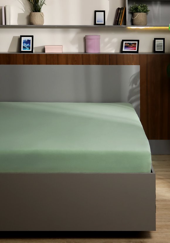 Простыня на резинке из поплина Облако снов шир.  580, рис. 29