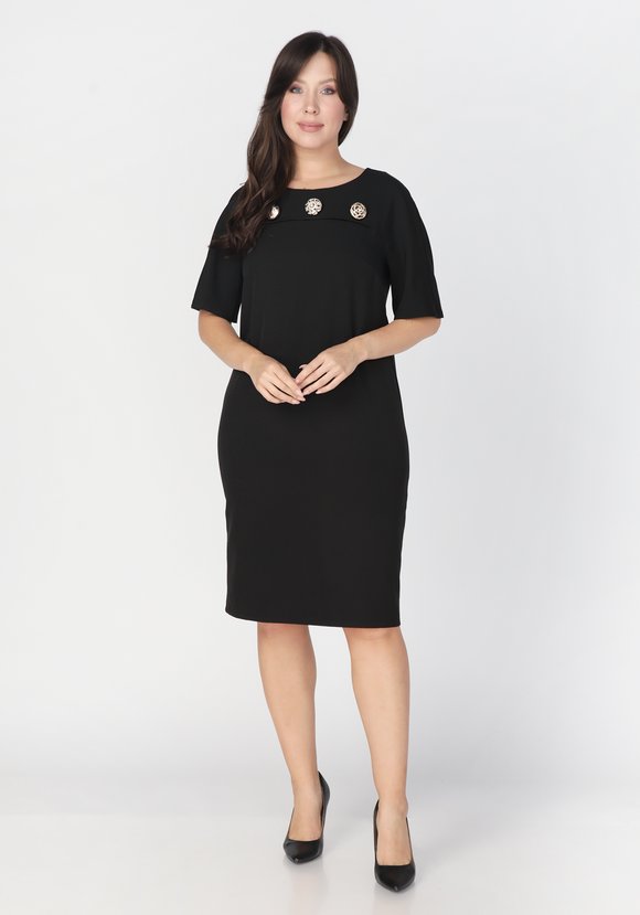 Платье с декором из пуговиц шир.  580, рис. 5