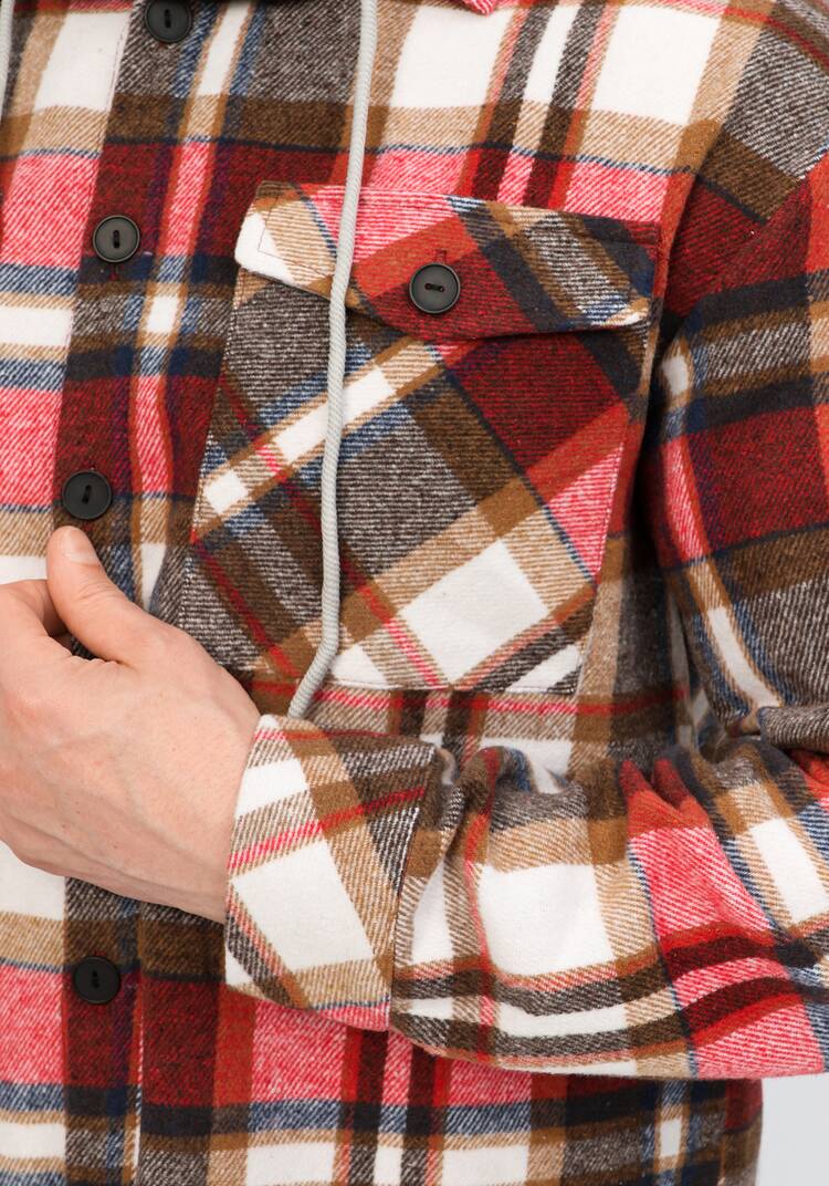 Рубашка с капюшоном в клетку шир.  750, рис. 6