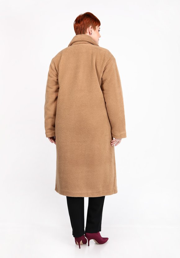 Шуба из эко-меха тедди шир.  580, рис. 2