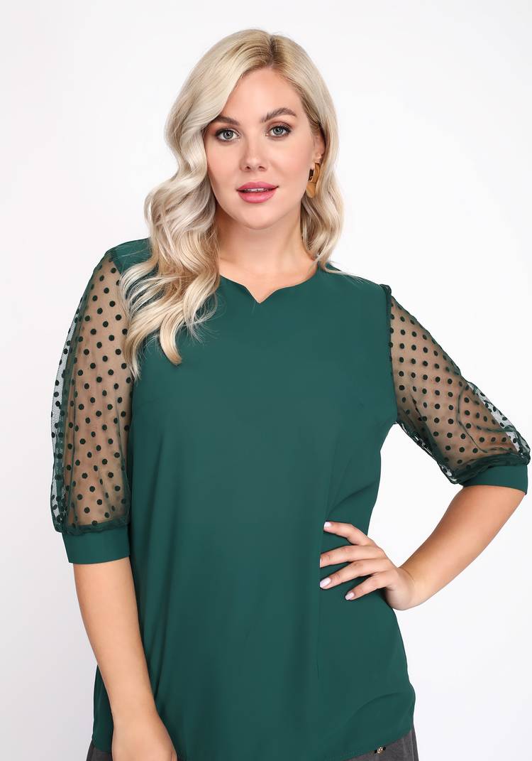 Блуза с рукавами в горошек шир.  750, рис. 10