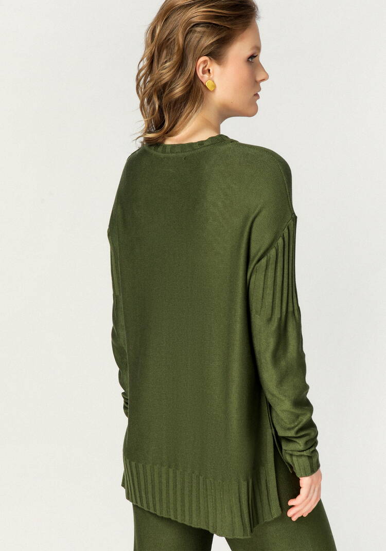 Джемпер женский со структурными полосами шир.  750, рис. 14