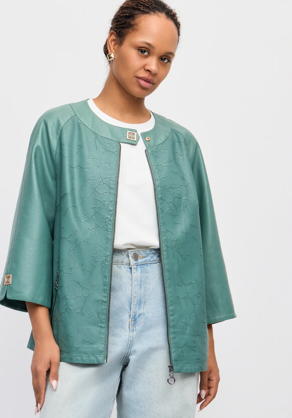 Куртка из премиальной экокожи шир.  580, рис. 8