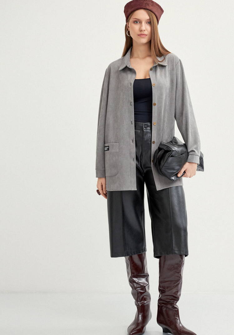 Блуза утепленная на пуговицах шир.  750, рис. 11