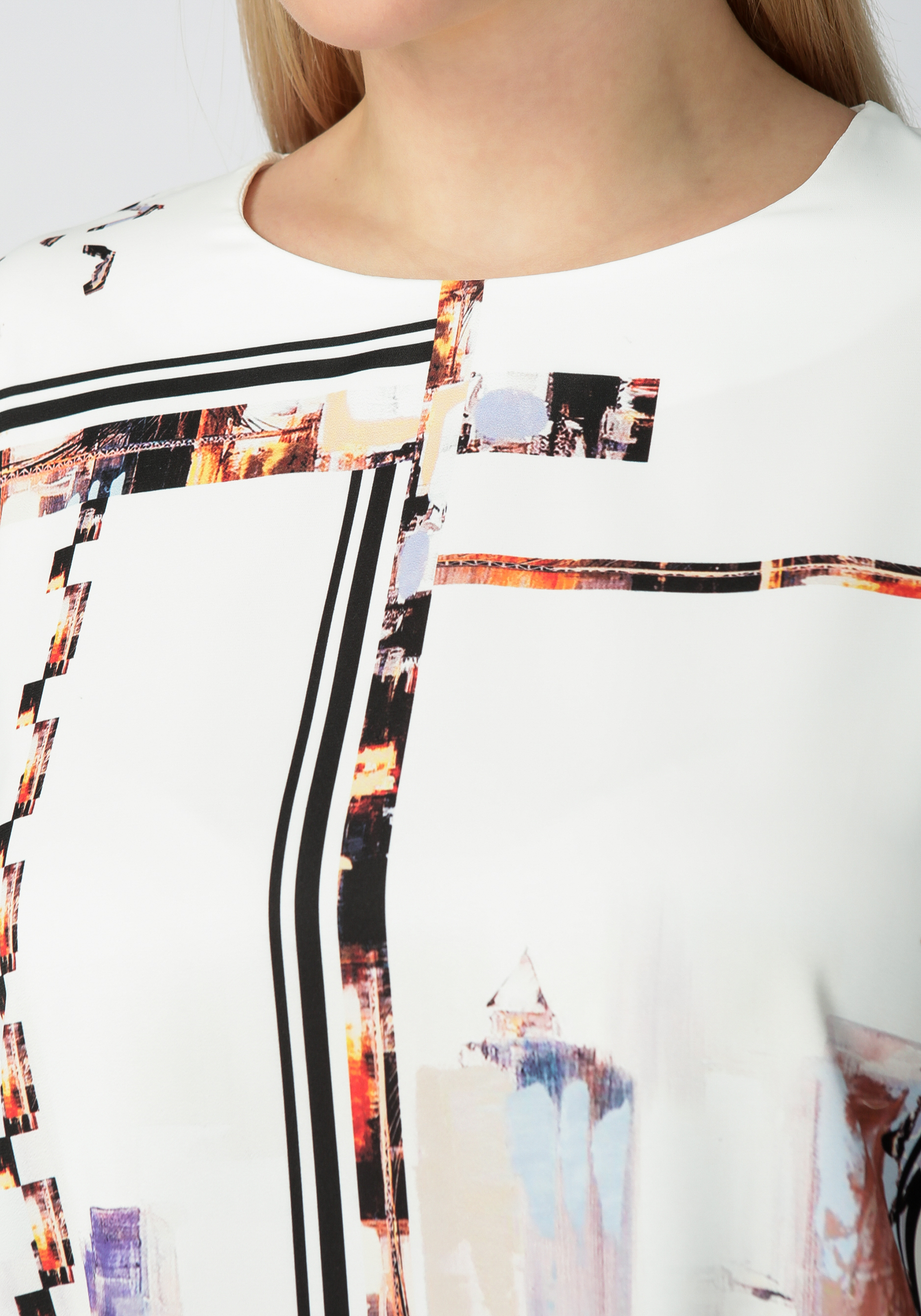 Блуза с принтом "Амелия", цвет белый, размер 56 - фото 5