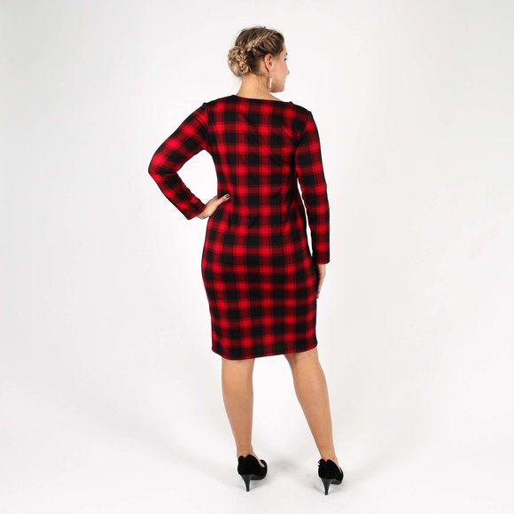 Платье-миди с принтом клетка шир.  580, рис. 11