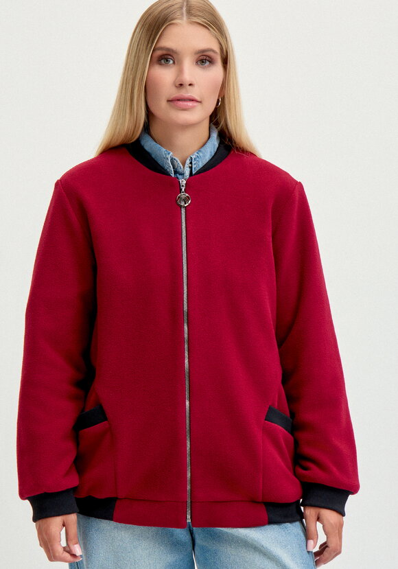 Бомбер на молнии с рибаной шир.  580, рис. 12