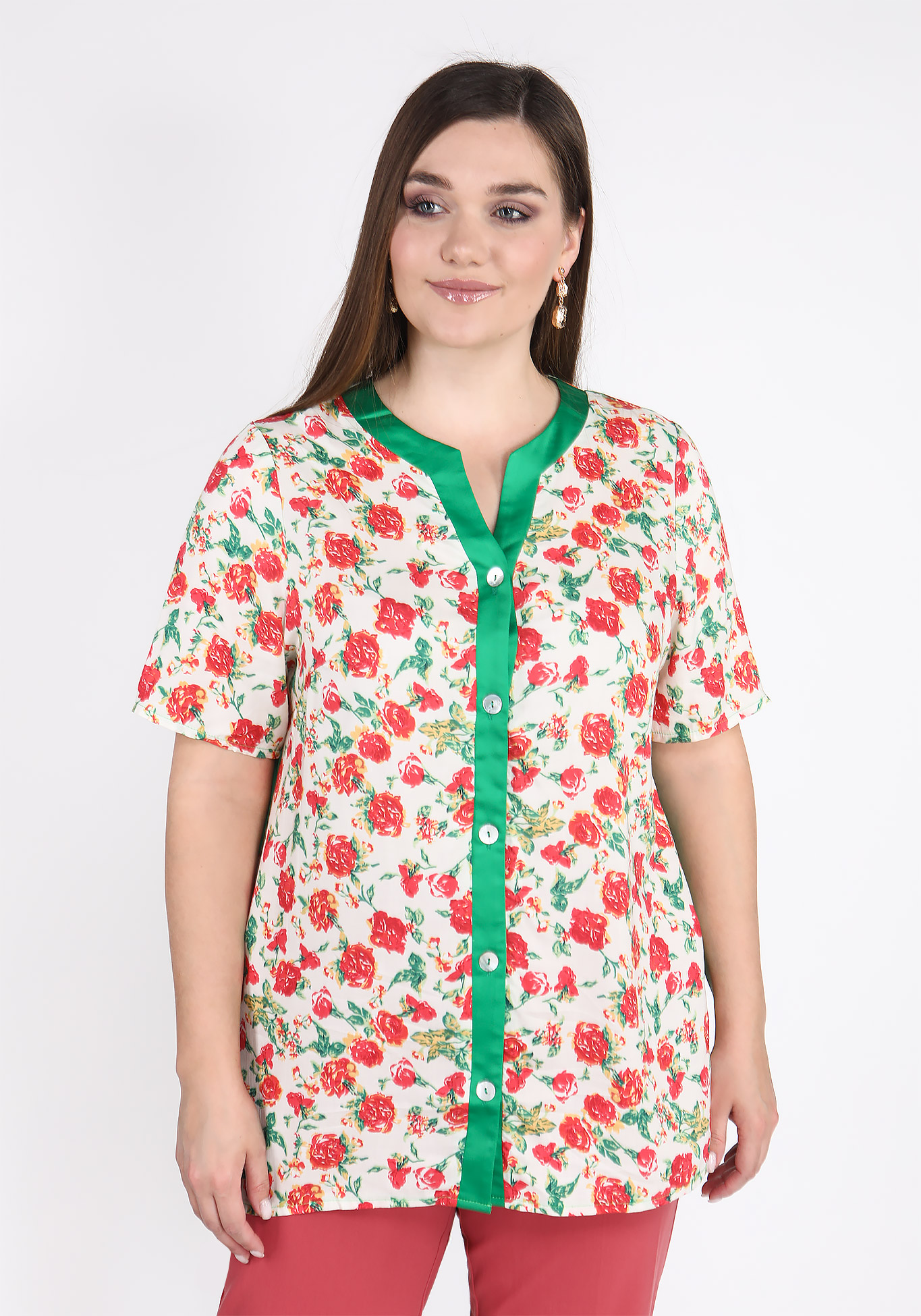 Блуза "Цветущие сады" Veas, размер 62 - фото 5