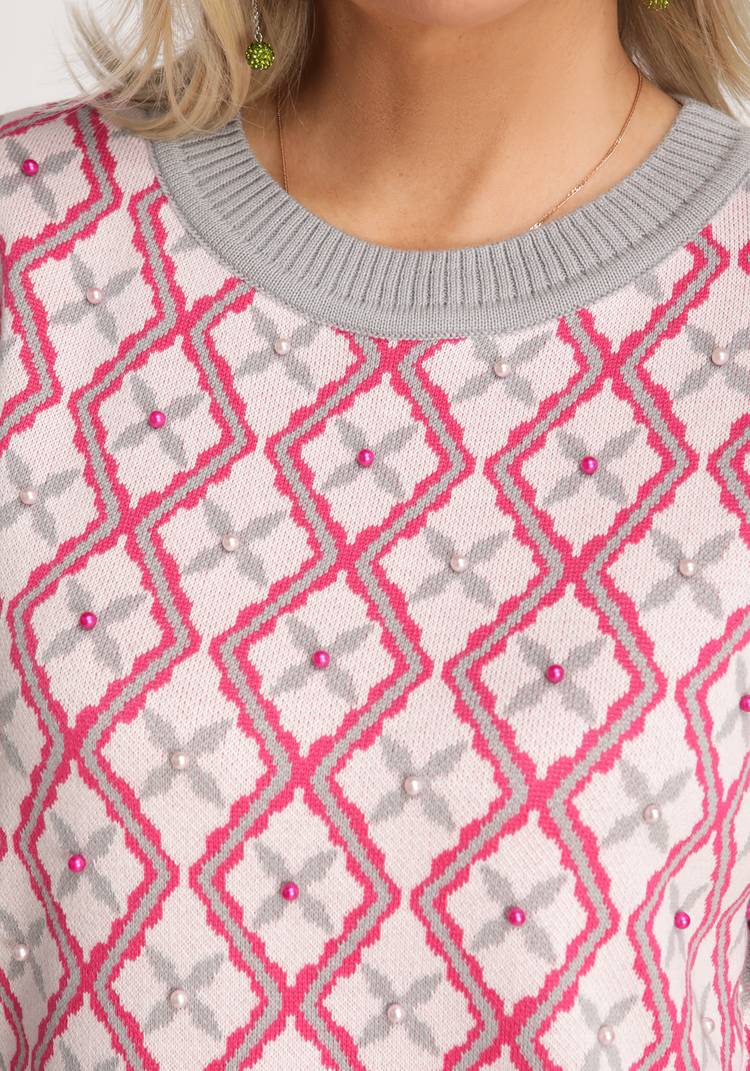 Джемпер с рисунком и декором в виде бусин шир.  750, рис. 12