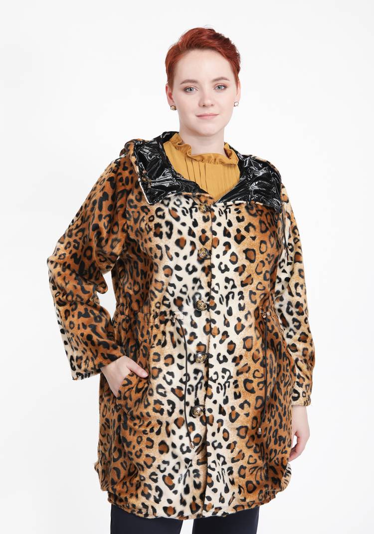 Куртка с анималистическим принтом шир.  750, рис. 4