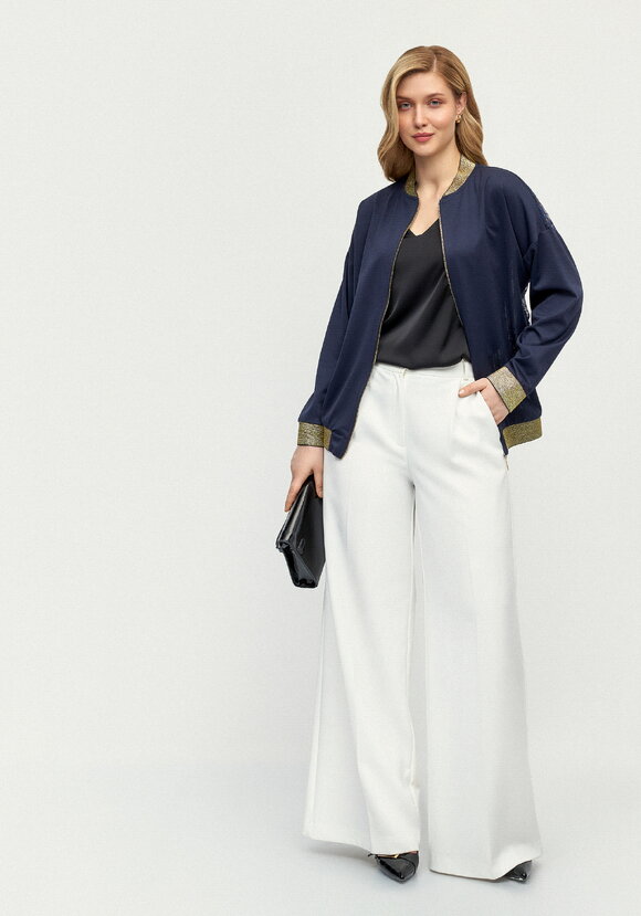 Бомбер трикотажный с ажурной спинкой шир.  580, рис. 24