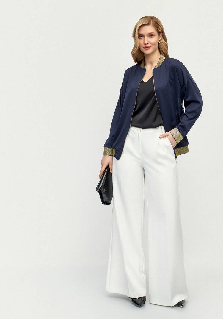 Бомбер трикотажный с ажурной спинкой шир.  750, рис. 24