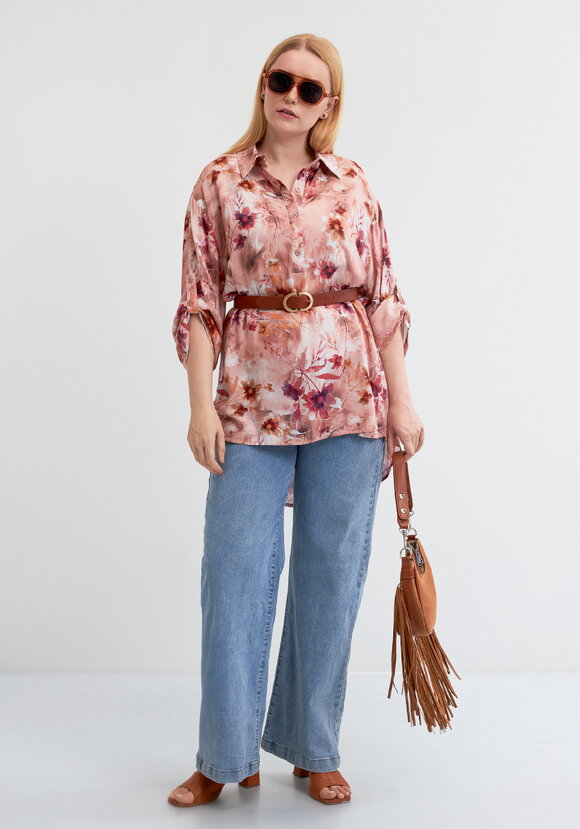 Блуза Цветочная радость шир.  580, рис. 2