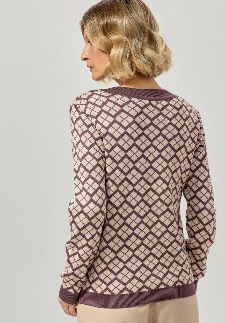 Джемпер женский с V-образным вырезом шир.  750, рис. 4