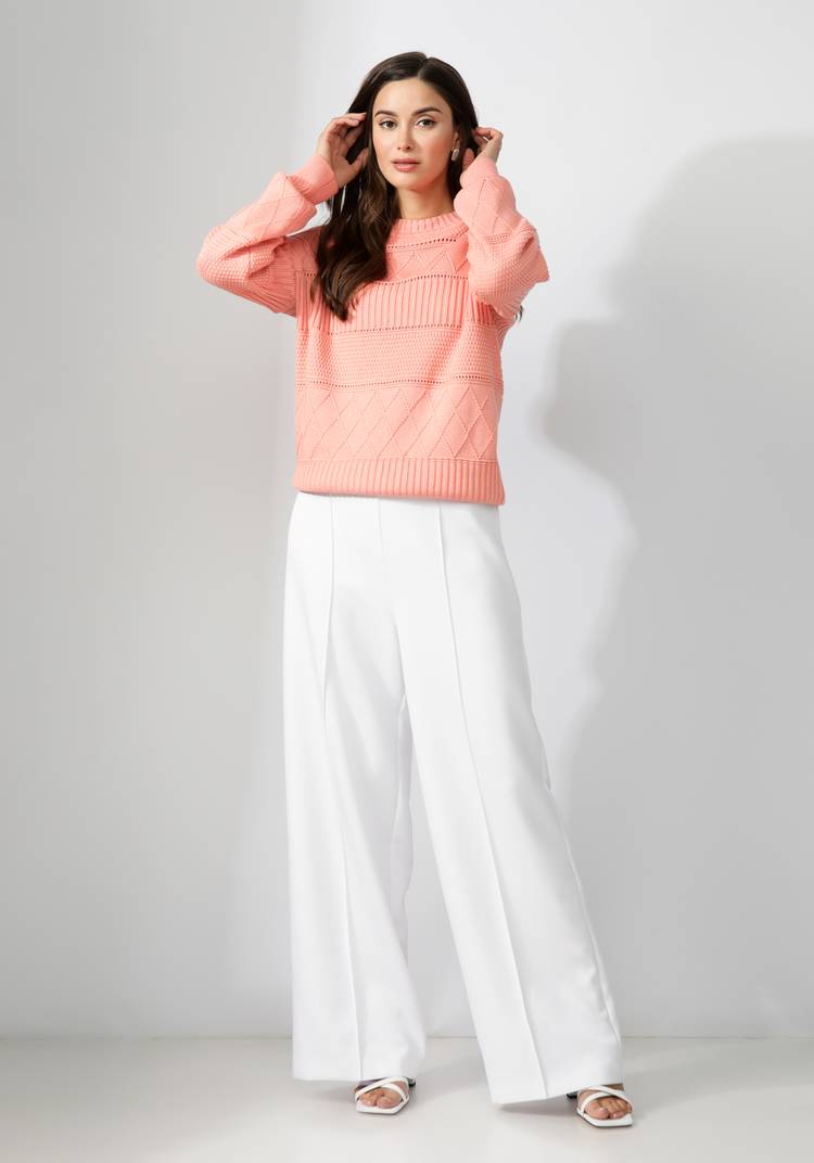 Джемпер женский со структурной вязкой шир.  750, рис. 14