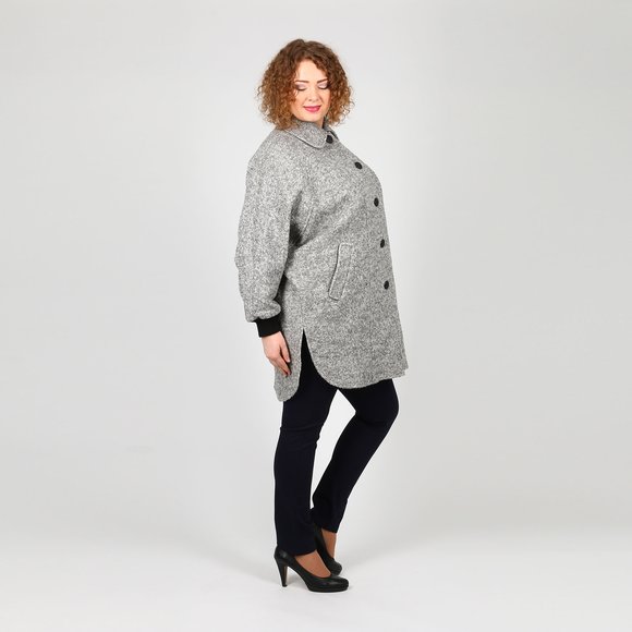 Пальто-пончо на пуговицах шир.  580, рис. 3