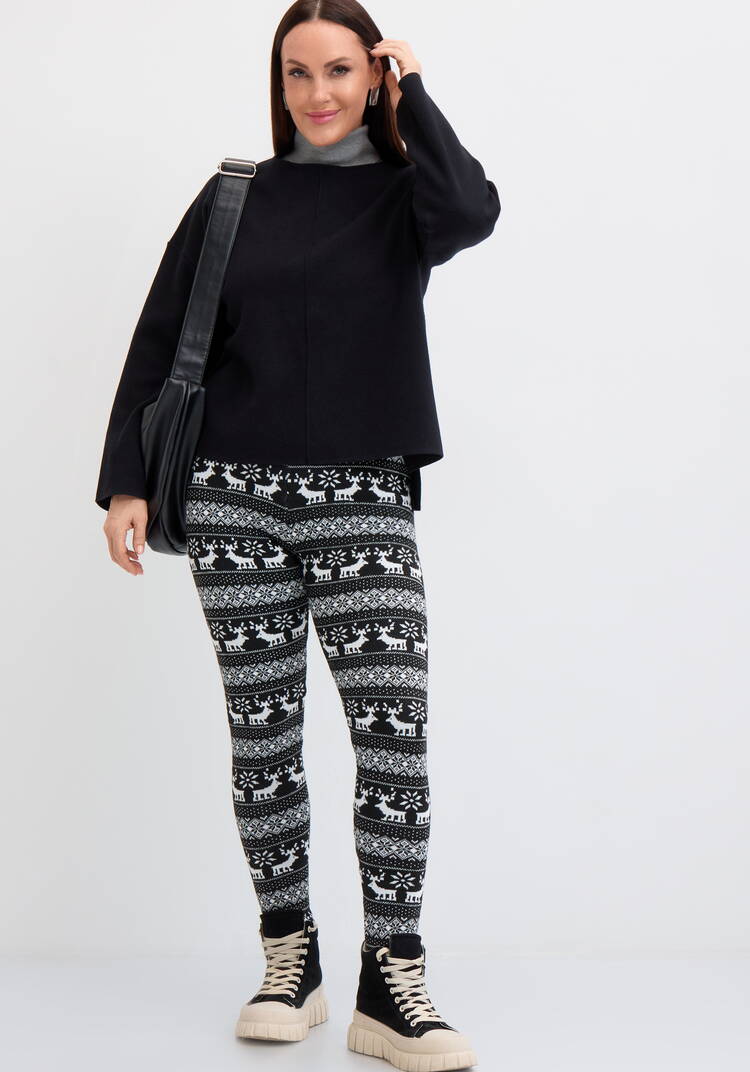 Лосины с принтом утепленные на меху шир.  750, рис. 13