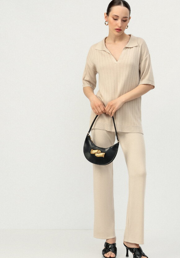 Брюки прямого кроя на широкой резинке шир.  580, рис. 7