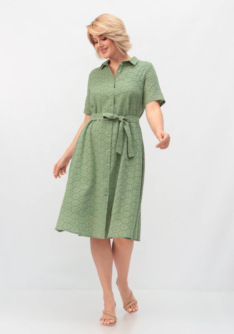 Платье из хлопка с поясом шир.  750, рис. 16