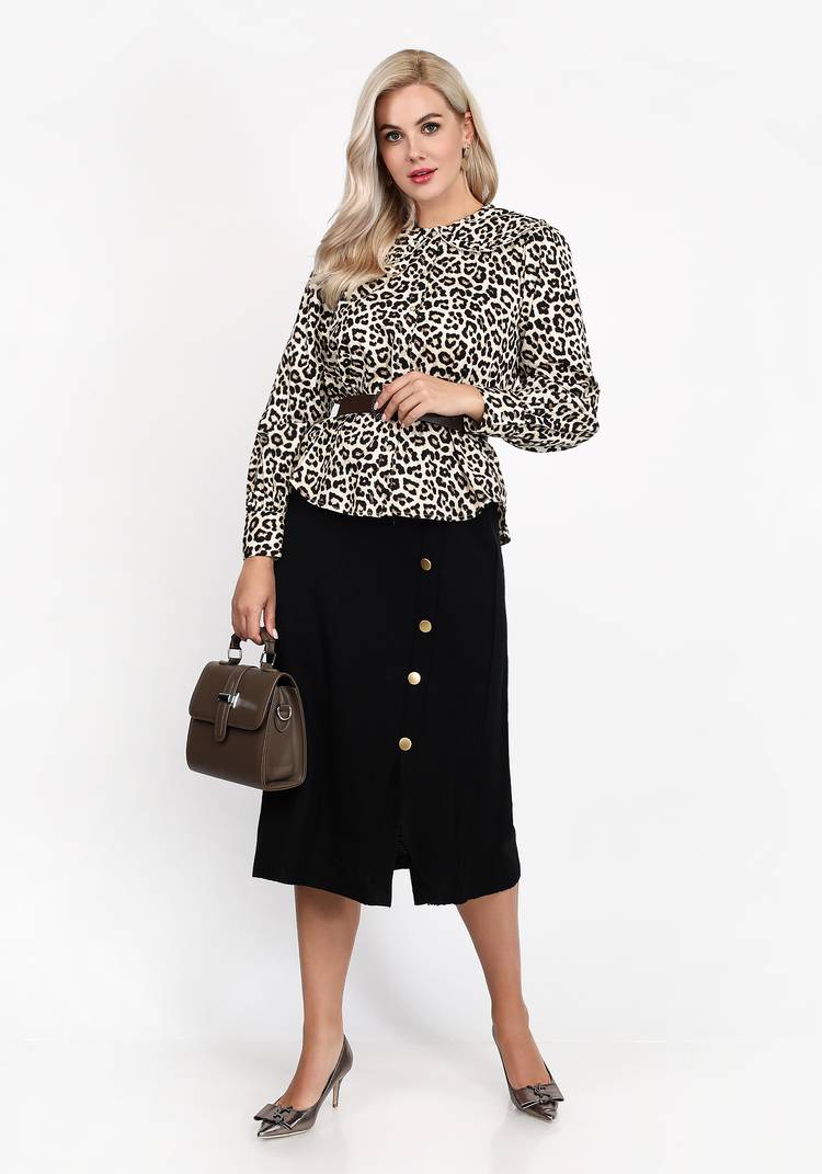 Юбка с имитацией запаха и декором из пуговиц шир.  750, рис. 9