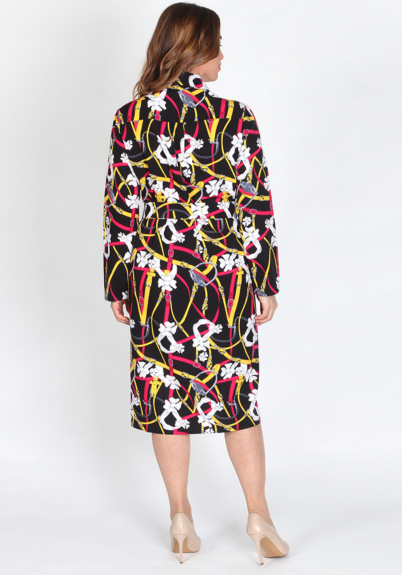 Платье-трансформер «Шик-модерн» Kumar collection, размер 50, цвет черный мультиколор - фото 5