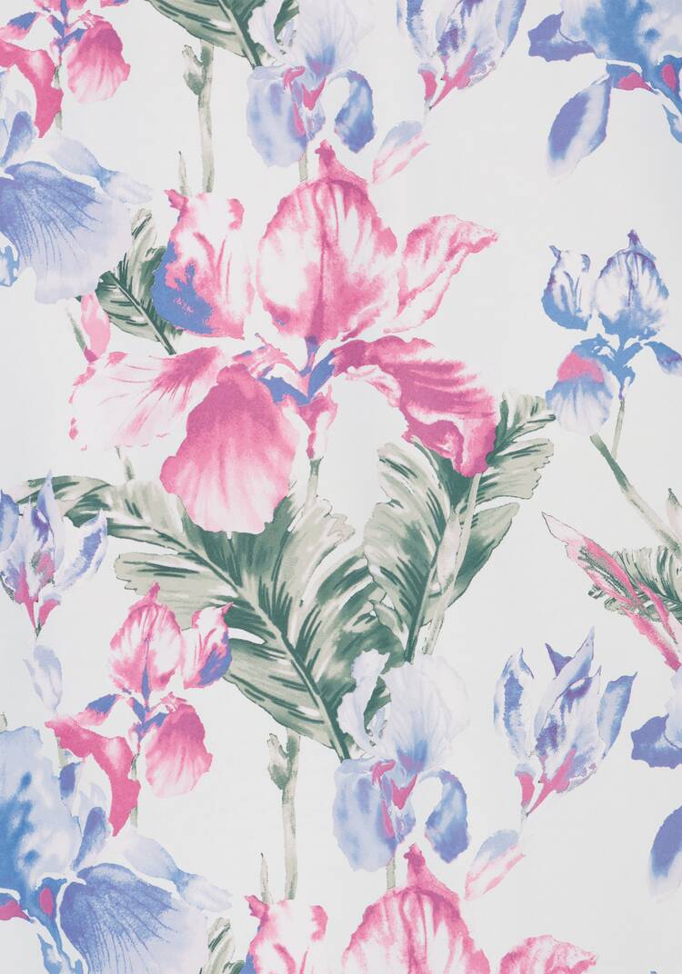 Портьера Акварельные ирисы шир.  750, рис. 3