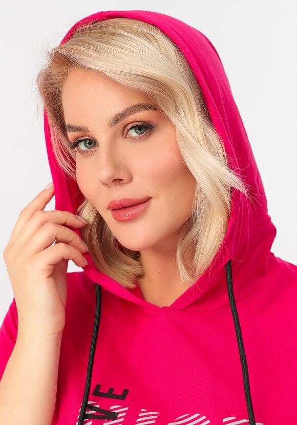 Платье с капюшоном свободного кроя шир.  580, рис. 5