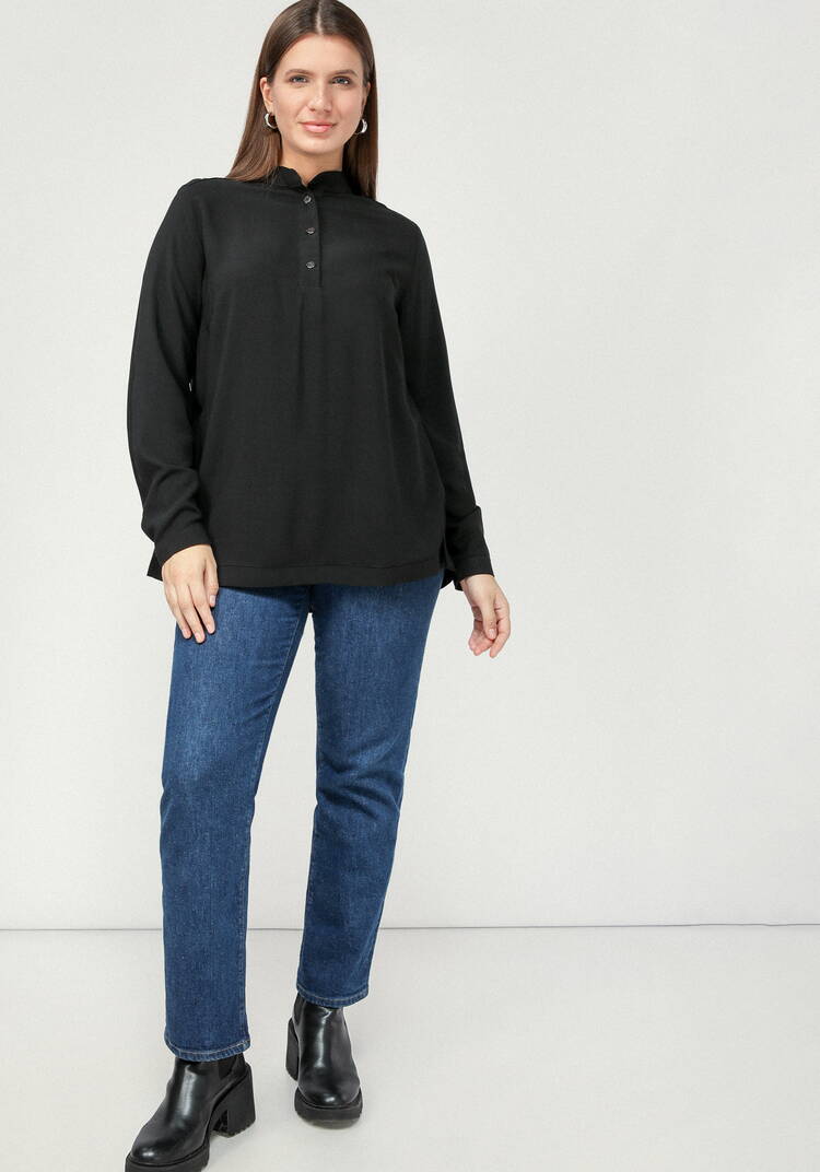 Блуза базовая с планкой на груди шир.  750, рис. 20