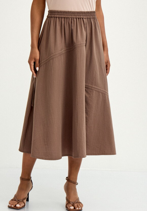 Юбка с декоративной сборкой шир.  580, рис. 4