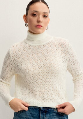 Свитер ажурный