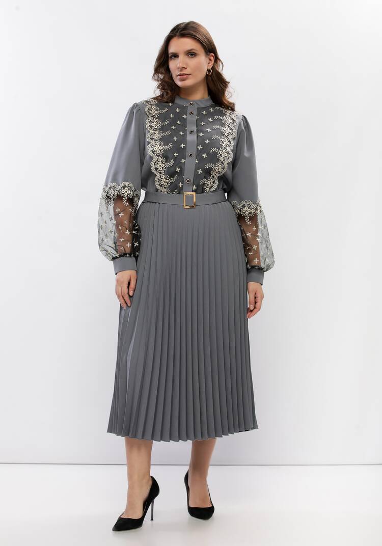 Платье с ажурным кружевом шир.  750, рис. 4