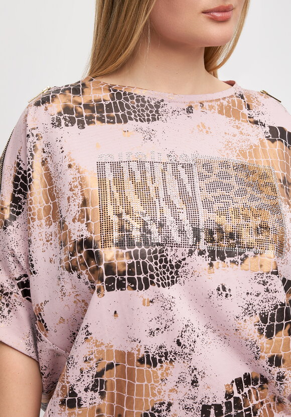 Блуза с блестящим принтом Эльвира шир.  580, рис. 12