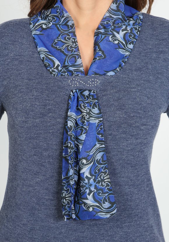 Блуза с галстуком Дебора шир.  580, рис. 7